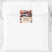 Friendsgiving Housewarming GRILLEN Erntedank Quadratischer Aufkleber (Tasche)