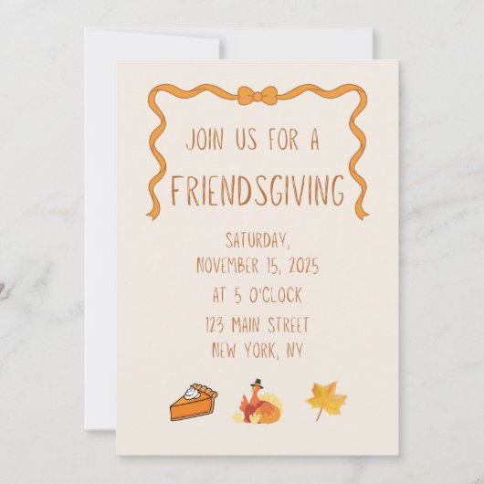 Friendsgiving Invitation Einladung (Vorderseite)