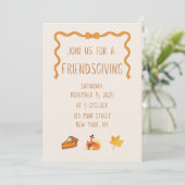 Friendsgiving Invitation Einladung (Stehend Vorderseite)