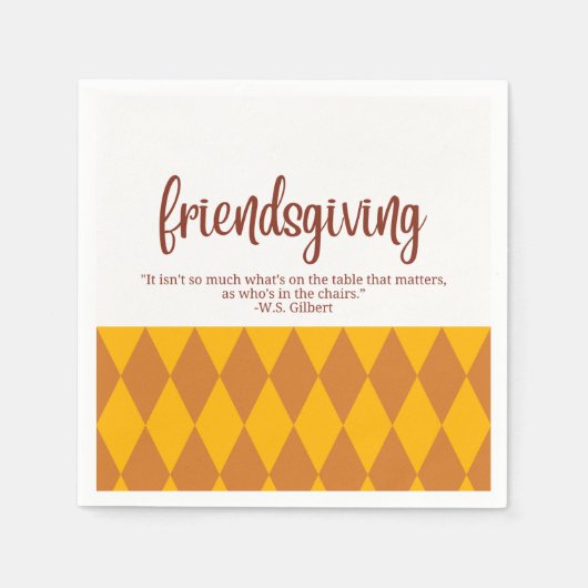Friendsgiving Napkins Serviette (Vorderseite)