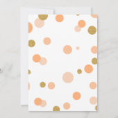 Friendsgiving Orangen-u. Goldpunkte modern Einladung (Rückseite)