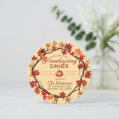 Friendsgiving Paper Einladung (Stehend Vorderseite)