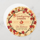 Friendsgiving Paper Einladung (Vorne/Hinten)