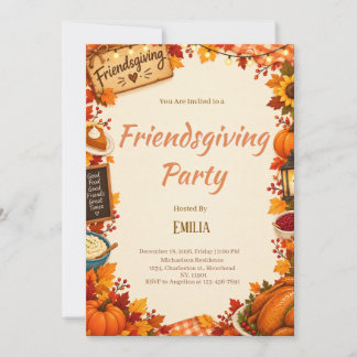Friendsgiving-Party-Einladung Einladung