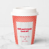 Friendsgiving Potluck Chili Cook Off Erntedank Pappbecher (Rückseite)