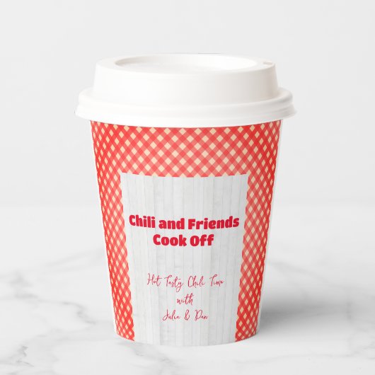 Friendsgiving Potluck Chili Cook Off Erntedank Pappbecher (Vorderseite)