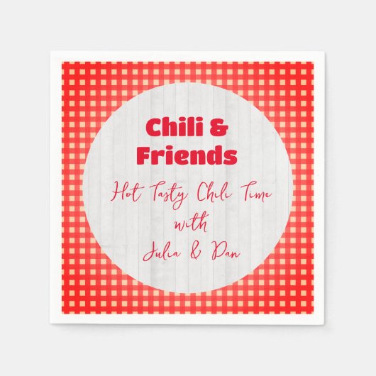 Friendsgiving Potluck Chili Cook Off Erntedank Serviette (Vorderseite)