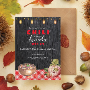 Friendsgiving Potluck-Chili-Kochwettbewerb Thanksg Einladung