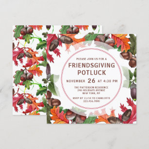 Friendsgiving Potluck Dinner Einladung