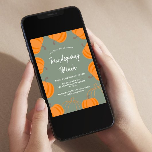 Friendsgiving Potluck Einladung