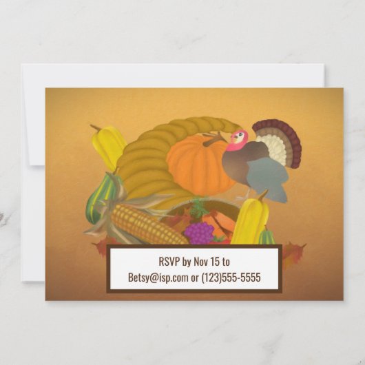 Friendsgiving Potluck Einladung (Rückseite)