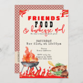 Friendsgiving Potluck GRILLEN Cook Off Erntedank Einladung (Vorne/Hinten)