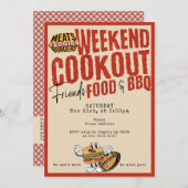 Friendsgiving Potluck GRILLEN & Football Erntedank Einladung (Vorne/Hinten)