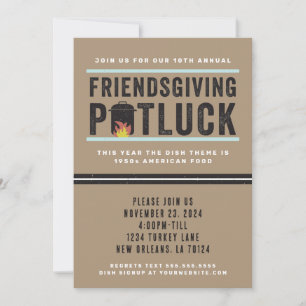 Friendsgiving-Potluck-Party-Einladung Einladung