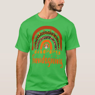 Friendsgiving Rainbow Leopard Motif Türkei Thanksg T-Shirt