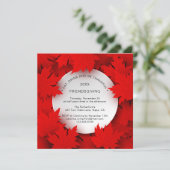 Friendsgiving Red Herbstlaube | ERNTEDANK Einladung (Stehend Vorderseite)