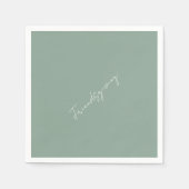 Friendsgiving Sage Cocktail Serviette (Vorderseite)