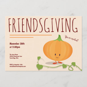 Friendsgiving Smilkin Pumpkin Vine Erntedank Einladung