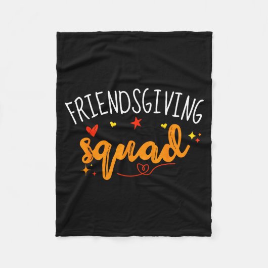 Friendsgiving Squad Funny Thanksgiving Friendship Fleecedecke (Vorderseite)