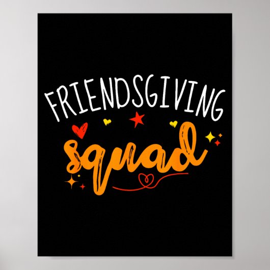 Friendsgiving Squad Funny Thanksgiving Friendship Poster (Vorne)