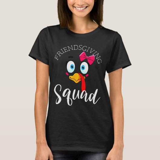 Friendsgiving Squad Happy Thanksgiving Turkey Day T-Shirt (Vorderseite)