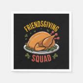 Friendsgiving Squad Türkei Dinner Geschenk Match Serviette (Vorderseite)