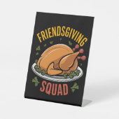 Friendsgiving Squad Türkei Dinner Geschenk Match Sockelschild (Vorderseite)