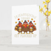Friendsgiving Squad Turkey Thanksgiving Friends Dr Karte (Gelbe Blume)