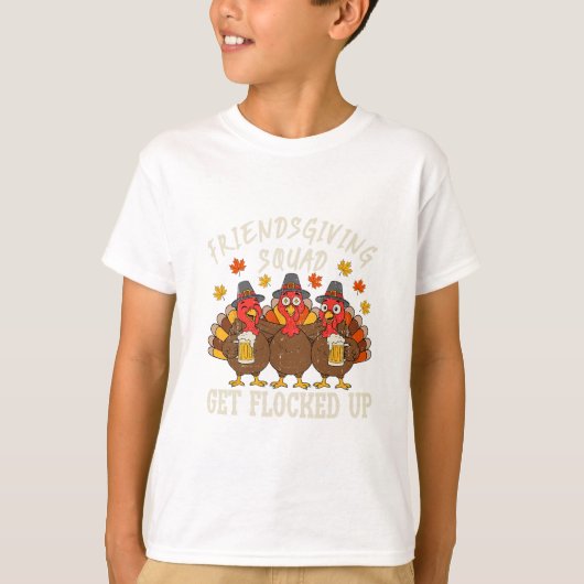 Friendsgiving Squad Turkey Thanksgiving Friends Dr T-Shirt (Vorderseite)