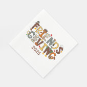 Friendsgiving Thanksgiving Themed Year Serviette (Ecke)