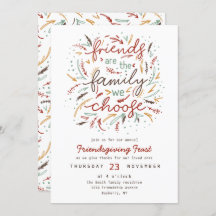 Friendsgiving Typografy Erntedank Dinner