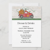 Friendsgiving Vintager Einladung (Rückseite)