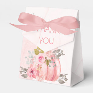 Friendsgiving Watercolor Pumpkin Peony Danke Geschenkschachtel