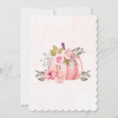 Friendsgiving Watercolor Pumpkin Peony Pink Einlad Einladung (Rückseite)