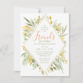 Friendsgiving Watercolor Ristorante La Lanchetta Einladung (Vorderseite)