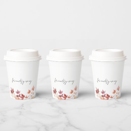 Friendsgiving White Erntedank Pappbecher (Multi)