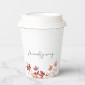 Friendsgiving White Erntedank Pappbecher (Vorderseite)