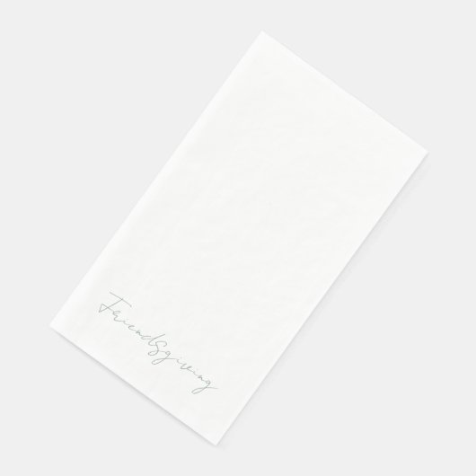 Friendsgiving White Sage Text Serviette (Ecke)