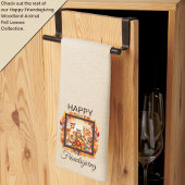 Friendsgiving Woodland Animes Herbstleaves Geschirrtuch