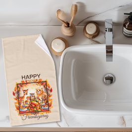 Friendsgiving Woodland Animes Herbstleaves Handtuch