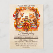 Friendsgiving Woodland Animes Herbstleaves Postkarte (Vorderseite)