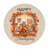 Friendsgiving Woodland Animes Herbstleaves Schneidebrett (Vorderseite)