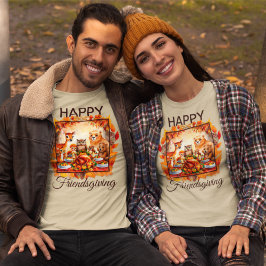 Friendsgiving Woodland Animes Herbstleaves T-Shirt