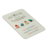 Friendship Birds Shared Laughter and Support  Magnet (Rechte Seite)