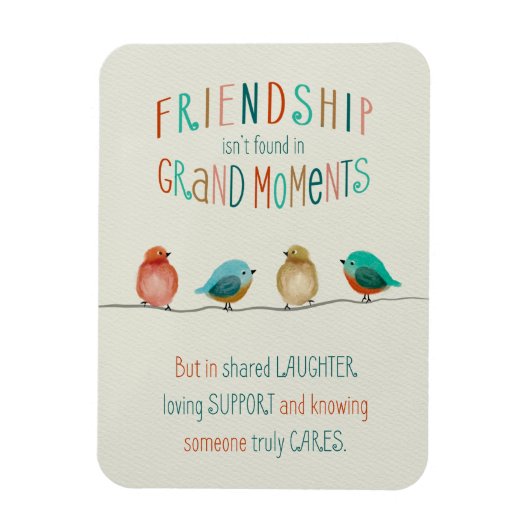 Friendship Birds Shared Laughter and Support  Magnet (Vertikal)