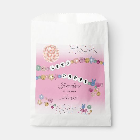 Friendship Bracelet Girl Jewelry Birthday Party Geschenktütchen (Vorderseite)