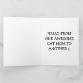 FRIENDSHIP CAT MOM HELLO RETRO GREETING CARD KARTE (Innenseite)