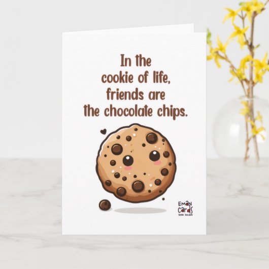 Friendship - Chocolate Chips Karte (Gelbe Blume)