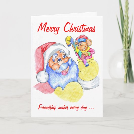 Friendship Christmas Card Feiertagskarte (Vorderseite)