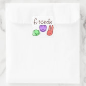 Friendship Colorful Animal Friends Sticker (Tasche)